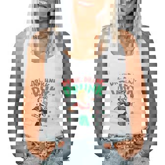 Drink Drank Drunk Retro Christmas Wine Tri-Blend Women Tank Top - Monsterry