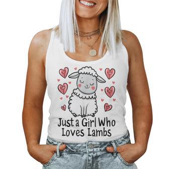 Lamb Lovers Just A Girl Who Loves Lambs Women Tank Top - Thegiftio UK