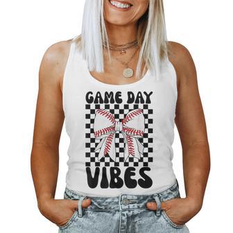 Game Day Vibes Coquette Bow Baseball Mama For Women Women Tank Top | Mazezy