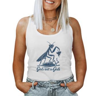 Girl Will Be Girls Praying Mantis Women Tank Top - Thegiftio UK