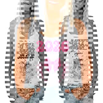 Happy New Year 2026 Coquette Bow & Disco Ball Girls Women Women Tank Top | Seseable CA