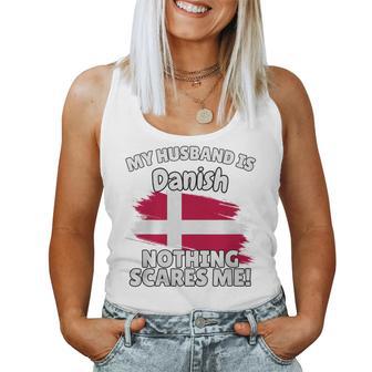 My Husband Is Danish Denmark Flag For Wife Tri-Blend Women Tank Top - Thegiftio UK