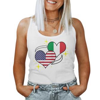 Italian American Flag Heart Italian Women Women Tank Top - Thegiftio UK