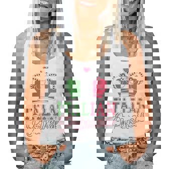 Italian Princess Italy Flag Girl Women Tank Top - Thegiftio