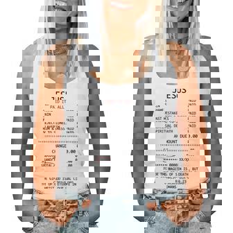 Jesus Paid It All Christian Receipt Religious Jesus Women Tank Top | Seseable UK