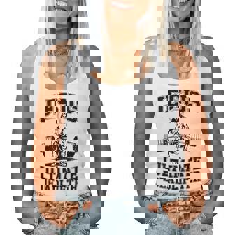 Jesus Ultimate Deadlifter Men's Workout Gym Christian Women Tank Top | Seseable UK