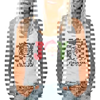 Joy To The World Santa Jesus Nativity Christian Christmas Women Tank Top | Seseable CA