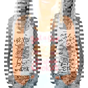 Just A Girl Who Love Christmas Cookies Gingerbread Xmas Women Tank Top - Thegiftio