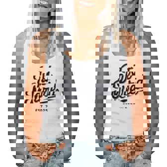 Just Married Est 2025 Wedding Wife Mr & Mrs Bride Groom Women Tank Top | Mazezy