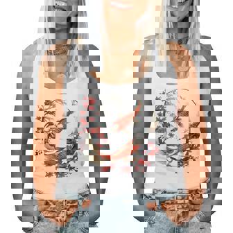 Koi Fish Floral Women Tank Top | Mazezy