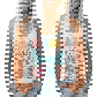 Mama Of The Sweet One 1St Birthday Girl Donut Party Women Tank Top - Monsterry