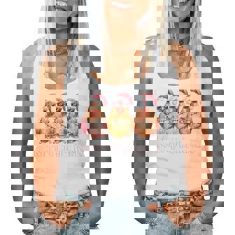 Merry Chickmas Ornament Lights Chicken Farmer Xmas Squad Women Tank Top - Thegiftio