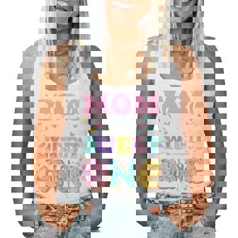 Mom Of The Sweet One 1St Birthday Donut Bday Party Tri-Blend Women Tank Top | Seseable CA