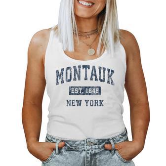 Montauk New York Ny Vintage Established Sports Women Tank Top - Thegiftio