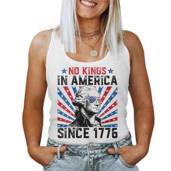 No Kings In America Since 1776 Distressed Usa Flag Vintage Women Tank Top - Thegiftio UK