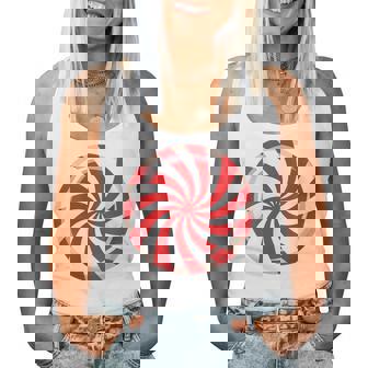 Peppermint Candy Christmas Holiday Women Tank Top - Thegiftio