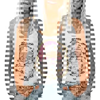 Pink Preppy Santa Christmas Pajama Graphic Women Tank Top | Seseable UK