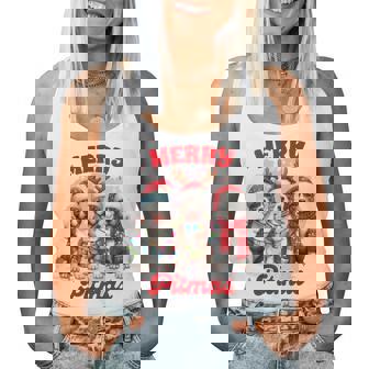 Pitbull Mom Pittie Mom Christmas Xmas Vibes Merry Pitmas Women Tank Top | Mazezy