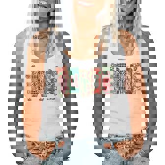 Preppy Christmas Nurse Coquette Bow Xmas Nurse Pjs Festive Women Tank Top | Mazezy