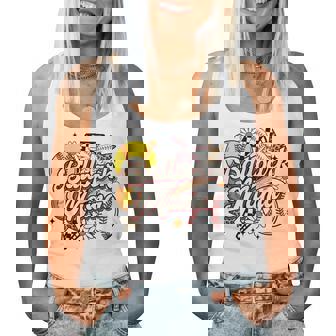 Retro Ballpark Mama Leopard Baseball Mom Softball Mom Women Tank Top | Mazezy