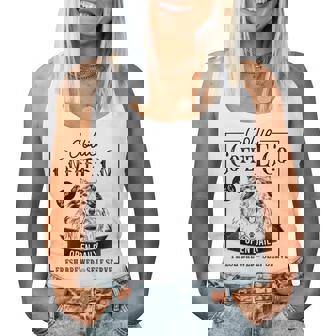 Retro Rough Collie Coffee Dog Mom Coffee Lover Women Tank Top - Thegiftio