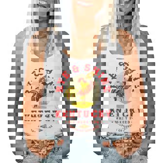 Rye & Shine Kentucky Bourbon Cool Whiskey Drinker Women Tank Top | Mazezy