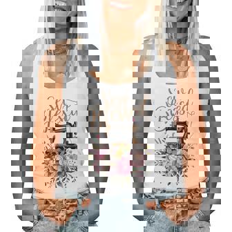 Sew Blessed Vintage Sewing Machine Floral Quilting Women Tank Top - Thegiftio