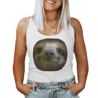 Sloth Face Sloths Costume Women Tank Top - Thegiftio UK