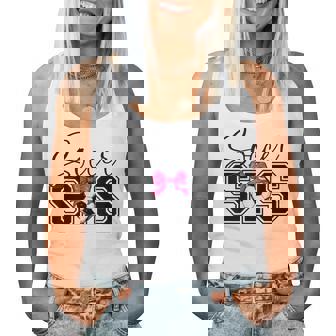 Soccer Sister Heart Big Sister Little Swing Women Tank Top - Thegiftio