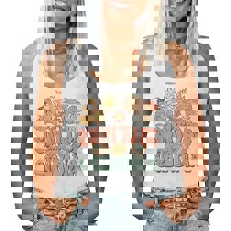 Soon To Be Grandma Expecting Baby Daisy Groovy Wildflower レディースタンクトップ - Kawaiitshirt