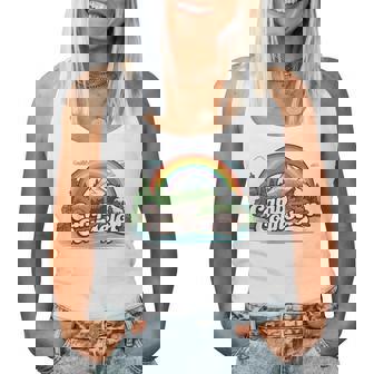 Summer Camp Director Staff Groovy Rainbow Camp Counselor Women Tank Top - Monsterry