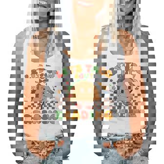 Lets Taco Bout Reading Back To School Science Teacher Groovy Women Tank Top - Thegiftio