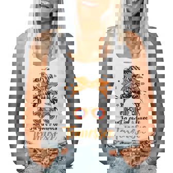 Tennessee Cowgirl Messy Bun Tn Orange Southern Roots Women’S Women Tank Top | Seseable CA