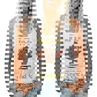 Thanksgiving B-Day Party Mom Of The Birthday Turkey Tri-Blend Women Tank Top | Seseable UK