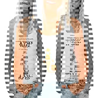 Never Underestimate A Woman Who Still Travels In Her Women Tank Top | Mazezy