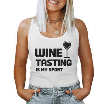 Wine Tasting Is Myport 面白いワインの名言 レディースタンクトップ - Kawaiitshirt
