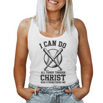 Youth Christian Baseball Philippians 4 Women Tank Top - Thegiftio UK