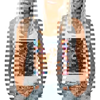 かわいい ダックスフンド 犬 ピザ 面白い 男の子 女の子 コスチューム 大人 ミーム レディースタンクトップ - Kawaiitshirt