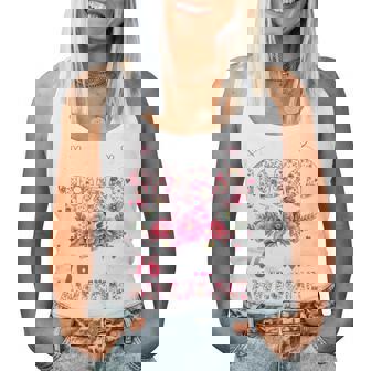 オンバック 76歳 1950年3月 花柄 76歳の誕生日 レディースタンクトップ - Kawaiitshirt