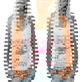 オンバック 81歳 1945年3月 花柄 81歳の誕生日 レディースタンクトップ - Kawaiitshirt