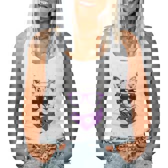 卒寿祝い ねこ サングラス 父 男性 女性 母 猫好き 卒寿 お祝い 90歳 おもしろ おもろい かっこいい レディースタンクトップ - Kawaiitshirt