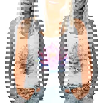 蓮の花 ユリパッド、自然、花、ビューティーアート レディースタンクトップ - Kawaiitshirt