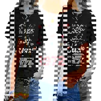 1972年3月より女王 花 1972年3月の誕生日 レディースTシャツ - Kawaiitshirt