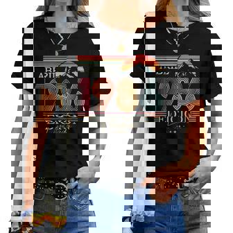 1986Intage Abril Cumpleaños Retro Hombre Regalo Camiseta de mujer - Regaloses