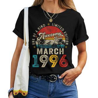 30 Year Old Awesome Since March 1996 30Th Birthday Women Women T-shirt - Thegiftio