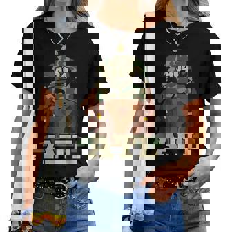 404 Atlanta Native Black Woman Locs Camo Hat Women T-shirt - Thegiftio