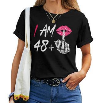 I Am 48 Plus 1 Middle Finger For A 49Th Birthday For Women Women T-shirt - Thegiftio UK