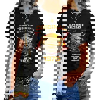 50歳 誕生日 男性女性intage 1976年1976年生まれ レトロデザインブランド レディースTシャツ - Kawaiitshirt