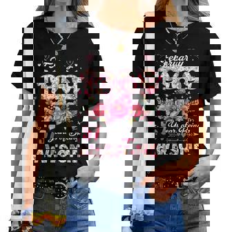 57歳 1969年2月 花柄 57歳 誕生日 男性 女性 レディースTシャツ - Kawaiitshirt