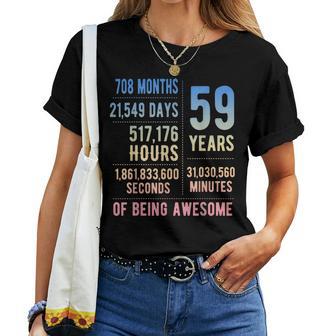 59歳の誕生日 男性 女性 面白い 59歳 レディースTシャツ - Kawaiitshirt